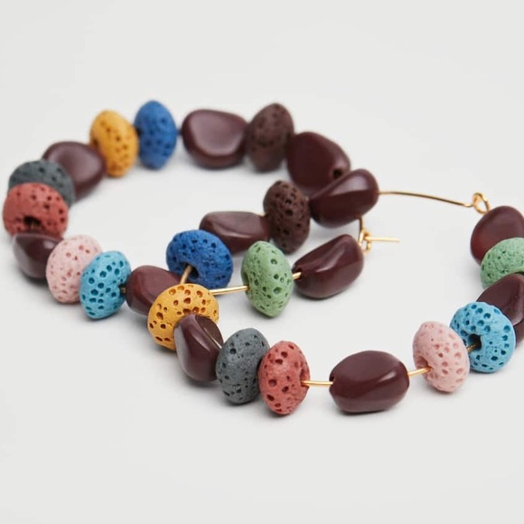 Bead loop earrings - Picture 2 of 2